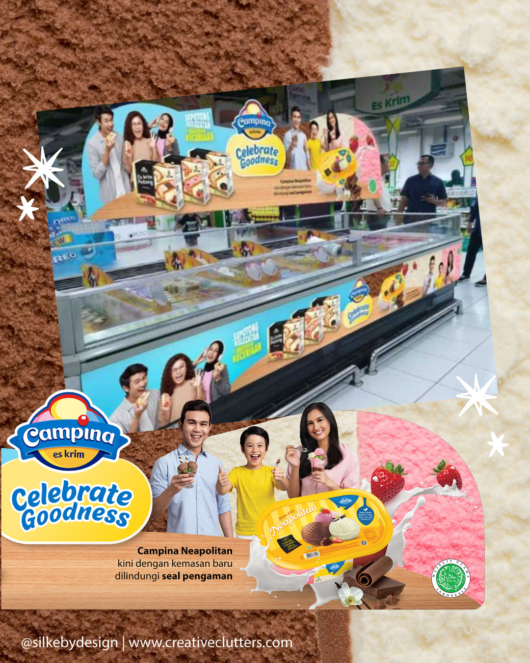 POS Design and Creative Production for Campina Neapolitan Product., by Creative Clutters